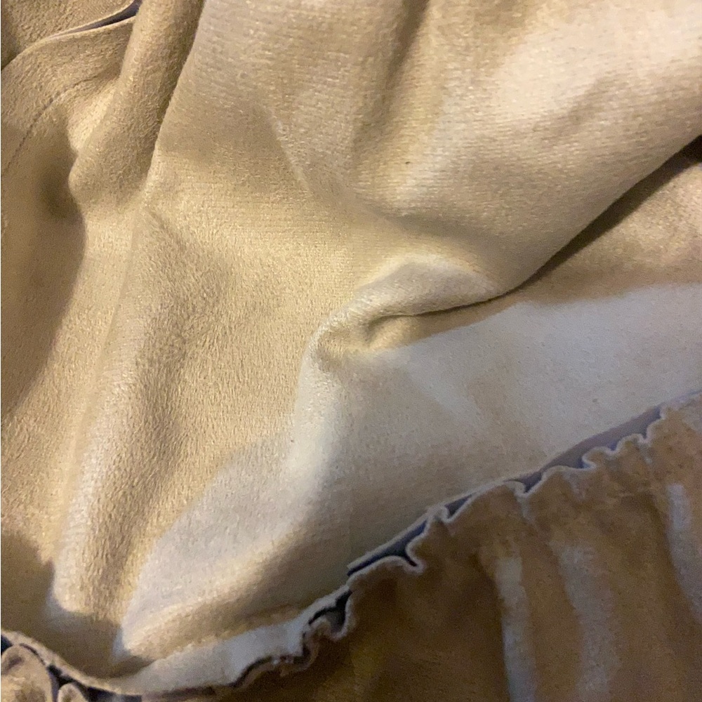 Anthropologie Somerset Faux Leather Mini Skirt Blue XS NWOT Tiered Elastic Waist - Picture 10 of 10